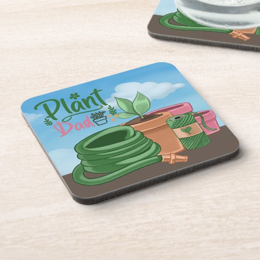 Vaters Gartengarten Vater Hard Plastic Untersetzer (Linke Seite)