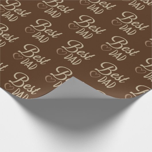 Vaters Geburtstag auf Brown Geschenkpapier (Ecke)