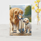 Vaters Geburtstag Goldener Rückzug Karte (Gelbe Blume)