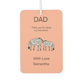 Vaters Geburtstag, Happy Zebras Set von Autos Matt Autolufterfrischer