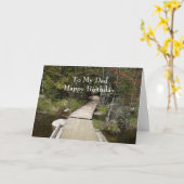 Vaters Geburtstag - Holzpfadkarte Karte (Gelbe Blume)