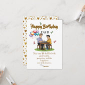 Vaters Geburtstag Karte (Vorderseite/Rückseite Beispiel)