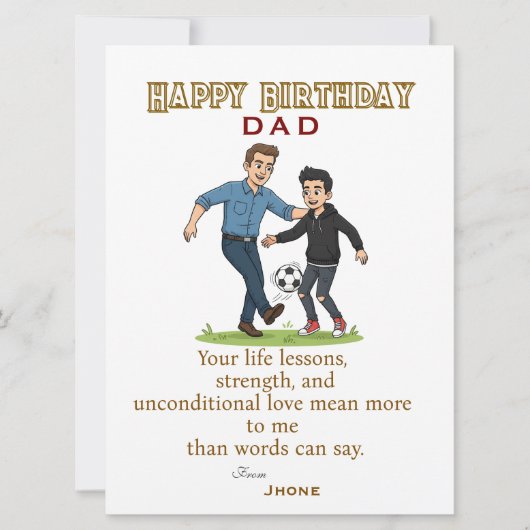 Vaters Geburtstag Karte (Vorderseite)