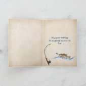 Vaters Geburtstagsfisch im Wasser Karte (Innenseite)