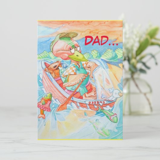 Vaters Geburtstagskarte.  Dankeskarte (Stehend Vorderseite)