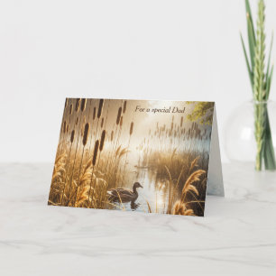 Vaters Geburtstagskugel in Misty Pond Karte