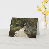Vaters Geburtstagswein-Holzweg Karte (Gelbe Blume)