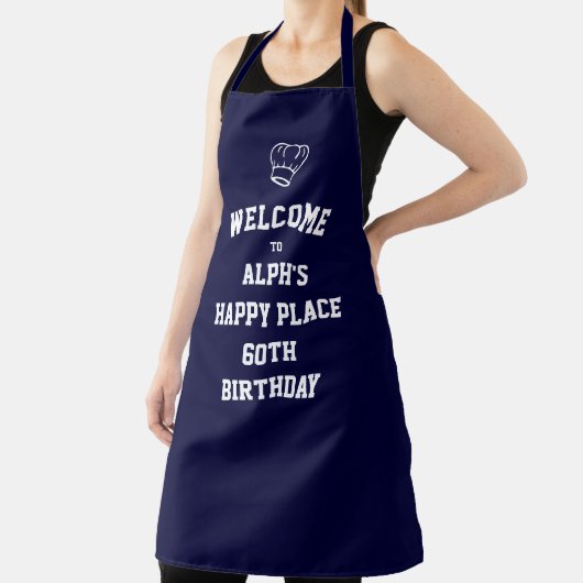 VATERS GLÜCKLICHER ORT | Chef Hat | Custom BLAUE S Schürze (InSitu)