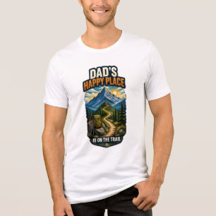 Vaters glücklicher Ort ist auf dem Wanderweg T-Shi Tri-Blend Shirt