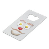 VATER'S GLÜCKLICHES FRÜHSTÜCK GELDBEUTEL FLASCHENÖFFNER (Vorderseite Schrägansicht)