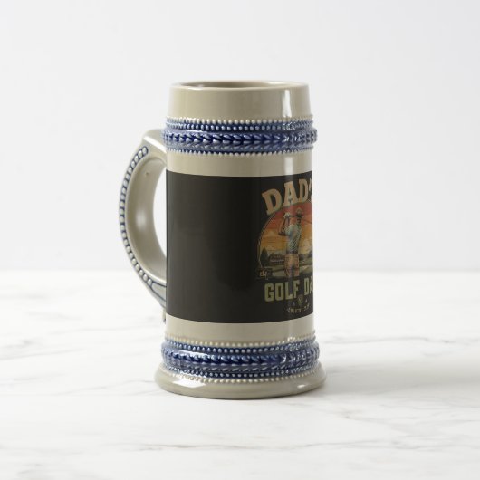 Vaters Golf Tag Bierglas (Vorderseite Links)