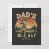 Vaters Golf-Tag Feiertagskarte (Vorderseite)