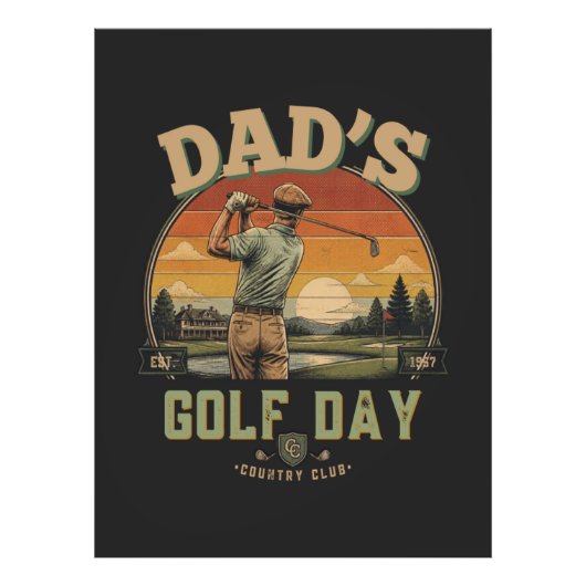 Vaters Golf-Tag Fotodruck (Vorne)