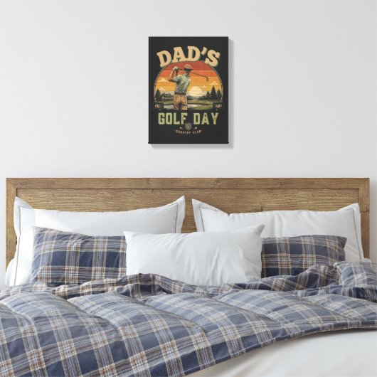 Vaters Golf-Tag Leinwanddruck (Insitu (Schlafzimmer))
