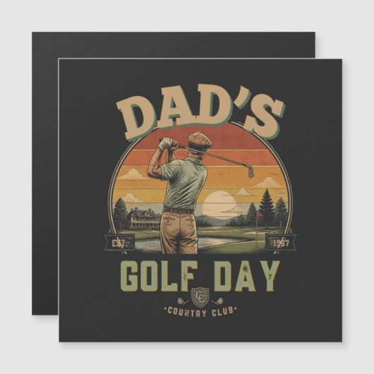 Vaters Golf-Tag Magnetkarte (Vorne/Hinten)