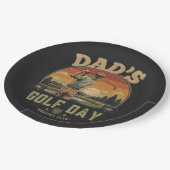 Vaters Golf-Tag Pappteller (Schrägansicht)