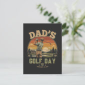 Vaters Golf-Tag Postkarte (Stehend Vorderseite)