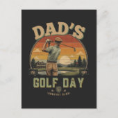 Vaters Golf-Tag Postkarte (Vorderseite)