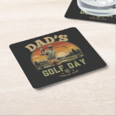 Vaters Golf-Tag Rechteckiger Pappuntersetzer (angewinkelt)
