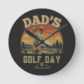 Vaters Golf Tag Runde Wanduhr (Vorderseite)