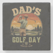 Vaters Golf-Tag Steinuntersetzer (Vorderseite)