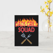 Vaters Grill Squad Funny Grillen Vatertag Karte (Gelbe Blume)