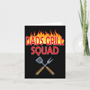 Vaters Grill Squad Funny Grillen Vatertag Karte