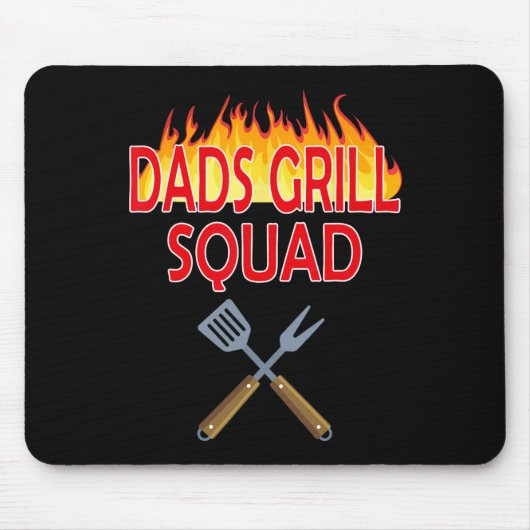 Vaters Grill Squad Funny Grillen Vatertag Mousepad (Vorne)