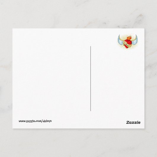 Vaters Herz Postkarte (Rückseite)