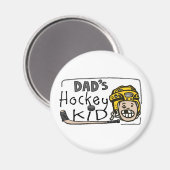 Vaters Hockey-Kid Magnet (Vorderseite/Rückseite)
