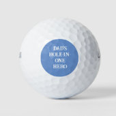 Vaters Hole-in-One-Helden-Initials Blue&White Golfball (Vorderseite)