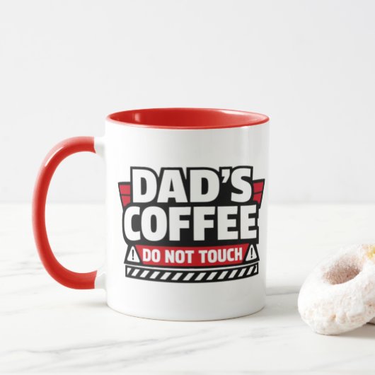 Vaters Kaffee Nicht Berühren Tasse (Mit Donut)