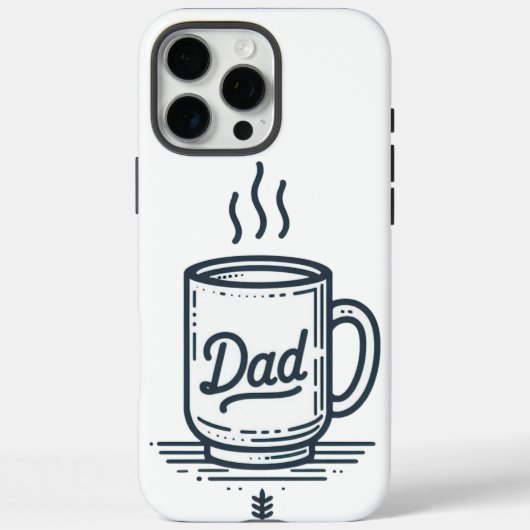 Vaters Kaffee-Tasse lustige Vater glücklich Case-Mate iPhone Hülle (Rückseite)