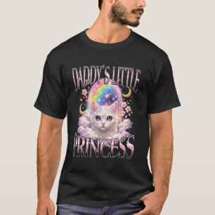 Vaters kleine Prinzessin Katze Regenbogen Bootleg T-Shirt