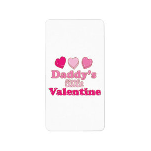 Vaters kleine Valentinsdesign mit Herzen Adressaufkleber