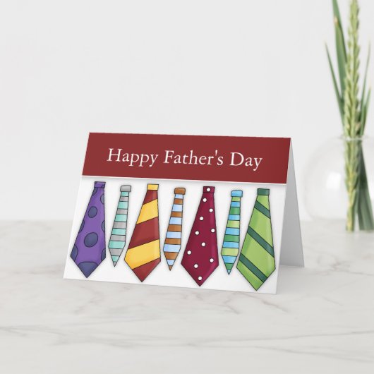 Vaters Krawatte 2 Vatertagskarte Karte (Vorderseite)
