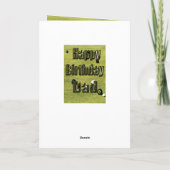 Vaters Lawn Bowls Birthday Card Karte (Rückseite)