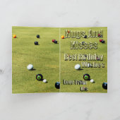 Vaters Lawn Bowls Birthday Card Karte (Innenseite)