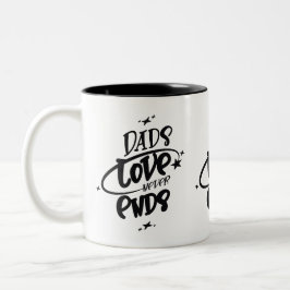 Vaters Liebe endet nie Zweifarbige Tasse