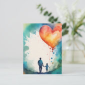 Vaters Liebe Postkarte (Stehend Vorderseite)
