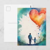 Vaters Liebe Postkarte (Vorne/Hinten)