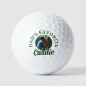 Vaters Lieblings-Caddie-Foto Golfball (Vorderseite)
