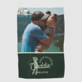 Vaters Lieblings-Caddie-Foto Golfhandtuch (Vorderseite)