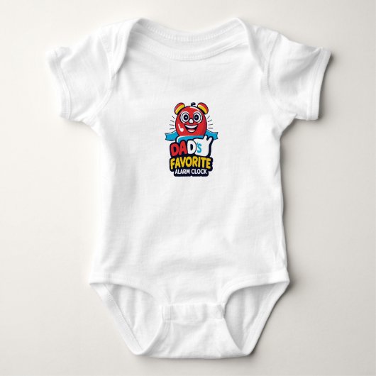 Vaters Lieblings-Wecker Baby Strampler (Vorderseite)