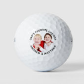 Vaters LIEBLINGSKDDIEN Personalisiertes Golfer-Fot Golfball (Vorderseite)
