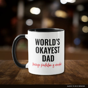 Vaters lustiger Zitat Weltweit Okayester Papa Tasse