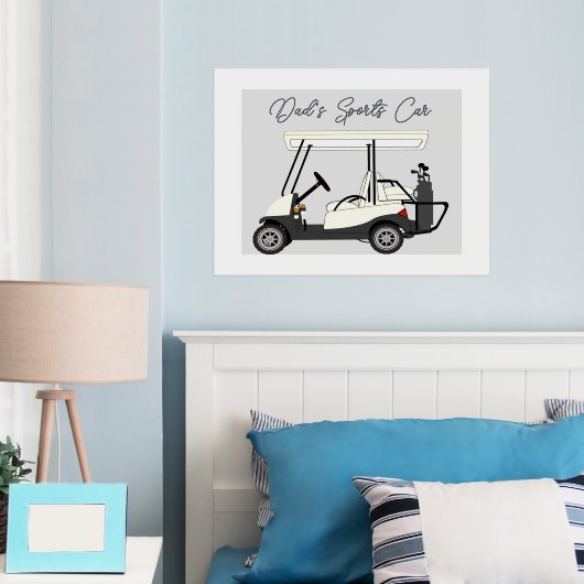 Vaters Mama Sportwagen Golf Cart Fox Plakat Foliendrucke (In Situ (Schlafzimmer))