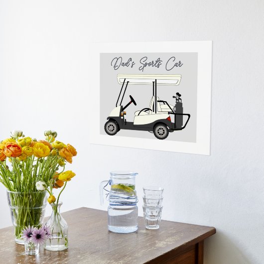Vaters Mama Sportwagen Golf Cart Fox Plakat Foliendrucke (Ablage(Küche))