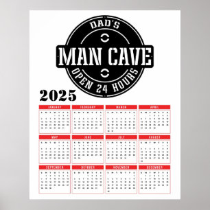 Vaters Männerhöhle 2025 Kalender Poster