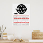 Vaters Männerhöhle 2025 Kalender Poster (Küche)